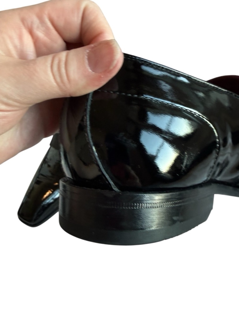 Boss Black Patent Leather Slip-On Loafers with Elastic Strap - Picture 7 of 16